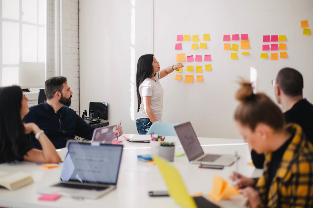 Business team planning customer conversations